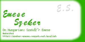 emese szeker business card